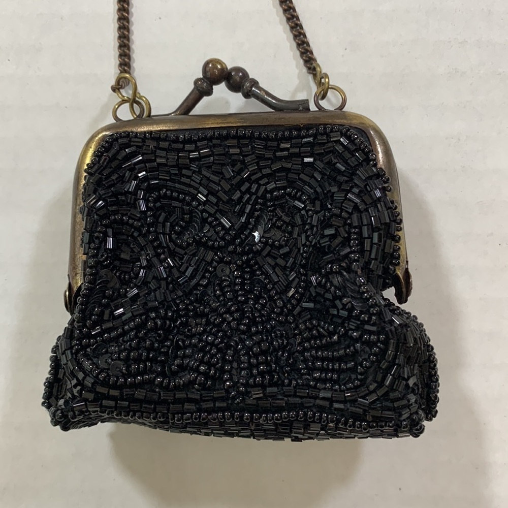 Vintage/Antique Beaded Crossbody Coin Purse - Picture 3 of 6